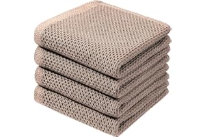 ‎BW&HM BW&HM Geschirrtücher Baumwolle Geschirrhandtücher Küchentücher Küchenhandtücher Spültücher (Braun, 33x74 cm)