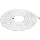 Amazon Basics High Speed Patch Cable RJ45 Cat7 Gigabit Ethernet White 9.1m