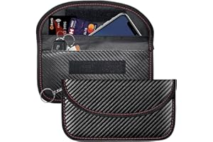 KEYRI 2 PCS Funda Faraday para Teléfonos y Llaves de Coche Bolsas Faraday Bolsas Bloqueadoras RFID para la Seguridad del Coche Funda Antirrobo RFID para Llaves de Coches (Negro)