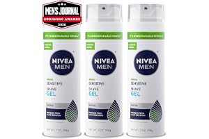 Nivea Men NIVEA Män Rakning Känslig Gel - Skyddar känslig hud Från Rakning Irritation - 7 oz. Kan (paket med 3)