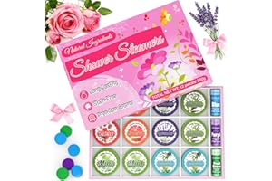 GIKIKOKO Shower Gifts for Women - 12 Pcs Shower Aromatherapy with 24 Bath Colour Tablets, Self Care Gifts for Women with Natural Essential Oils, Stress Relief Presents for Bathroom Relaxing