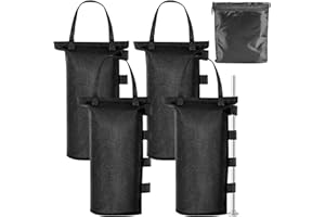 Auirshiky Pesos para ppavillon, 4 unidades 600D Oxford impermeables bolsas de arena para pesar, peso para gazebo, gazebo, gazebo, cenador, para exteriores (15 x 50 cm)