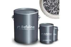 Befaline © BEFA-78 Steinteppich Set bis 2,5qm I 25kg Marmorkies Grigio Carnico + 1,5kg Epoxidharz Bodenbeschichtung für Naturstein, Beton, etc. I fugenloser & pflegeleichter Boden für innen & außen