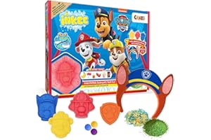 INKEE - Coffret de bain PAT PATROUILLE - Coffret cadeau avec 7 additifs de bain, boules de bain Pat Patrouille, sels de bain enfant parfumés & accessoire, huile de Jojoba