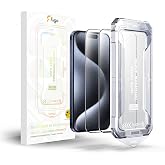 fiigo iPhone 12 Pro Max Uyumlu [2'li Paket] Ekran Koruyucu Kolay Kurulum