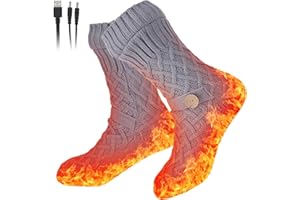 XSTARG Calentador de Pies Eléctrico, Calentador de Pies para el Cuidado de Los Pie, Calcetines Tipo Pantufla Calcetines para Casa Térmicos, Calcetin de Invierno para Mujeres Hombres, Suelo, Cama, casa