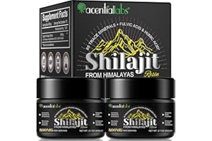 BIBONSE Shilajit Resin, 60g Shilajit Original Himalaya Bio Pures Himalaya Shilajit Harz mit Fulvinsäure und 85+ Spurenelemente, Vegan & Ohne Zusätze, 800mg (2er Pack)