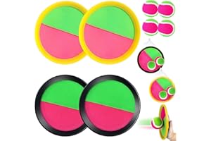 YOUYIKE Outdoor Klettballspiel für Kinder, 4 Paddel und 4 Bälle, Spaß im Freien Spiel Fangball-Spiel, Draußen Strand Spielzeug Spiele 2 3 4 5 6 7 8 9 10 Jahre Mädchen Jungen Junge Ostern Geschenke