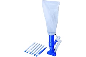 Steinbach Duo 61170 środek do czyszczenia podłóg basenowych z aluminiowym drążkiem z efektem Venturiego 1,5 m i teleskopowym otworem na pręt