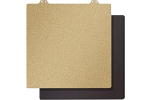 BCZAMD Voro 2.4 Drukarka elastyczna platforma grzejna z blachy sprężynowej 355 x 355 mm, dwustronna, malowana proszkowo PEI z mocną podstawą magnetyczną, zdejmowana płyta konstrukcyjna, kolor złoty