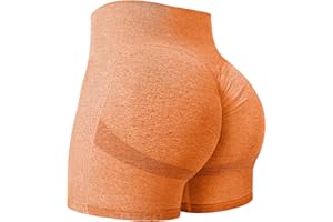 YEOREO Women Gym Short High Waist Tummy Control Scrunch Butt Seamless Workout Butt Lifting 5" Cycling Shorts