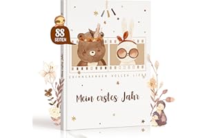 HYGGARTN Mein erstes Jahr | Das Babytagebuch (Boho) | Erinnerungsbuch für Baby | Babytagebuch Junge/Mädchen | Babyalbum, Erinnerungsbuch zum eintragen | Baby Geschenk Geburt | Fotoalben für Babys