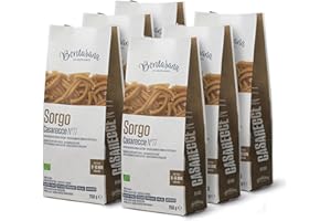 Bontasana· Casarecce 100% Farina Di Sorgo- Pasta Naturalmente Senza Glutine, Trafilata A Bronzo Ed Essiccazione Lenta A Bassa Temperatura con le fondamenta di una Pasta Biologica Italiana- 6 x 250gr