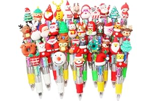 Gudotra 40 Pezzi Penne Multicolore Bambini Natalizi Regalini Fine Festa Compleanno Penne a Sfera Colorate Gadget Natale Bambini Gadget Compleanno (40)