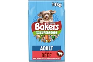BAKERS Superfoods Adult Dry Dog Food Beef with Vegetables 14kg Pack