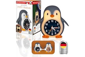 ‎MEGALIGHT MegaLight Kinderwecker mit Kindernachtlicht | 2in1 Wecker Kinder + warmweißes Nachtlicht Kinder mit 30-Min Sleeptimer | Sanftes Wake Up Light für natürliches & kindgerechtes Aufwachen | POPPY PENGUIN