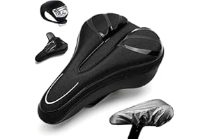 LIBRNTY Protege Selle,Couvre Selle VTT Gel,Housse de Pluie pour siège de Vélo,Surface en PU améliorée,Housse Selle de Velo Ultra Confortable pour VTT, Vélo de Route,Feu arrière Libre