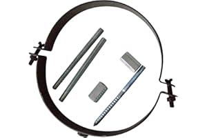 KAMINO-FLAM Kamino–Flam – Abrazadera para tubos de chimenea, estufa, horno, Abrazadera con tornillos para conducto de humos – acero resistente y durable –Gris oscuro, Ø 120 mm
