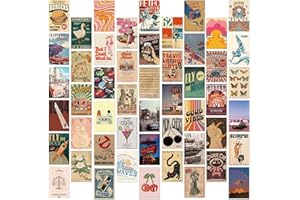 ONPERPOE 50 Pcs Postcards Posters & Prints Vintage Postcards Wall Decor Wall Art Decoration Postcards Aesthetic Room Decor Vintage Decor Posters for Bedroom Living Room Corridor Wall Prints 3.9 x 5.9 Inches