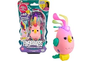 Fingerlings Secret Bird Debbie Color Rosa, mascota interactiva, pajaro de juguete con +40 sonidos y reacciones, repite lo que dices, juguete desde 5 años, Bizak (61853130-1)