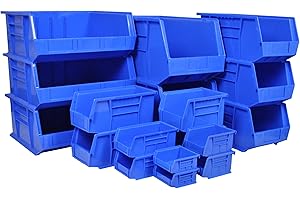 Rhino Tuff Plastic Parts Storage Bins - 9 Box Sizes - Perfect for tidying a garage, shed or workshop (Bin25 140mmw x 205mmd x 127mmh)