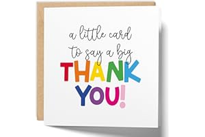 Thank You Card, A little card to say a big thank you card