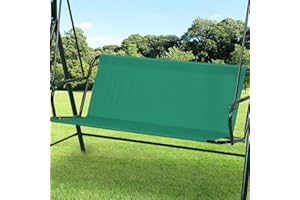 Gemsaya Replacement Garden Swing Seat Cover, Durable 600D Oxford Fabric Waterproof Hammock Furniture Swing Chair Cover, Fit for 2 and 3 Seater Swing Chair 148 x 50 x 50 cm, Green