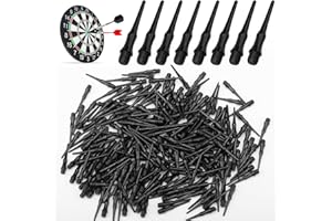 Samamoca 250 Pièce Pointe Plastique pour flechette, Embout flechette Pointe Plastique, Pointe Flechette Plastique Filetage, Filetage 2BA Noir, fléchettes Pointe Plastique, pour Amateurs Fléchettes