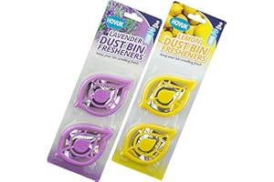 SRVERTEX Paquet de 4 assainisseurs d'air pour Poubelle, canette Auto-adhésif, Seau à Couches, parfumé, Parfum Frais de Lavande d'intérieur