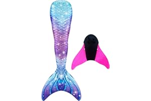 NAITOKE Costume da Sirena per Bambina Coda Sirena Bambin