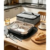 Valkyrie 1500 ML 4 B&ouml;lmeli Paslanmaz &Ccedil;elik Yemek Termosu Beslenme Kabı | Sızdırmaz Lunch Box Termal Taşıma &Ccedil;antası