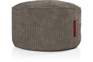 Green Bean© Pouf per interno 45x25cm Imbottitura EPS & Velluto a coste morido accogliente lavabile - Cuscino Pavimento Lounge Sedia Sgabello Relax Pouf Bambini Adulti Antracite
