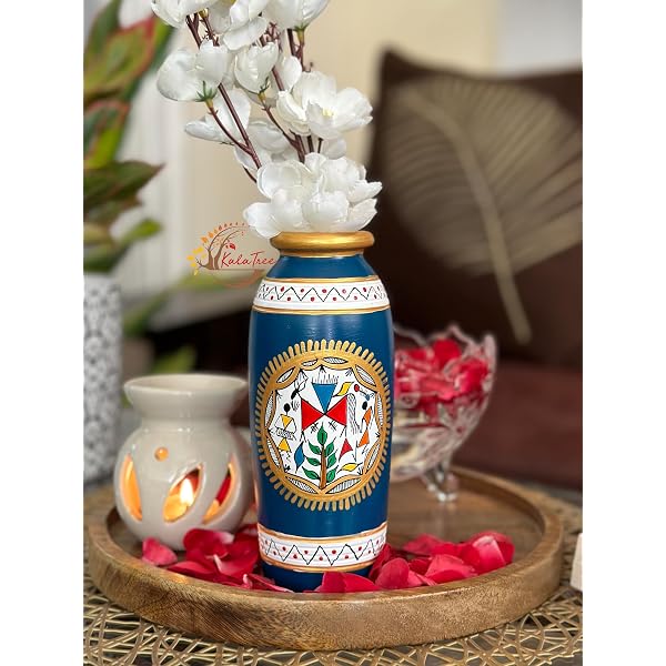 Buy 'Prime' Pichwai Painting Hand-Painted 10 inch Flower vase Home