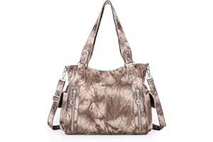 ANGEL KISS Angelkiss Purses and Handbags Top-Handle Hobo Bags for Femmes Roomy Sacs à bandoulière en cuir lavés Sac à main pour filles