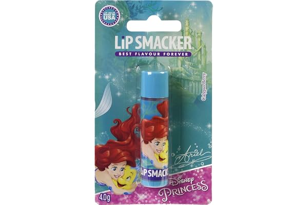Lip Smacker - Disney Princesses Collection - Baume à Lèvres Individuel Ariel Disney Smaker - Goût Baies de Calypso