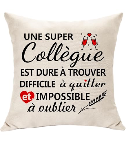 Housse De Coussin Motivante 'Tu ES Plus Courageuse' - Cadeau Inspirant Pour Cousine | 45x45cm En Lin