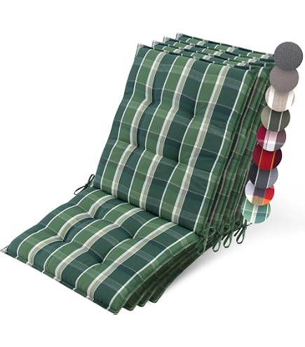Lot 2 Coussins Chaise Avec Dossier - Coussin Jardin 40x80 Cm Beige Avec Rubans