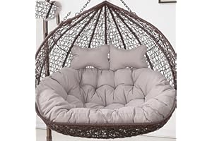 JTBDWOSK HäNgesessel Kissen, Twin Sitzkissen HäNgesessel 2 Personen, Ultra Dick Anti-Verformung Auflagen & Polster Für Schwingsessel, Outdoor Indoor HäNgesessel Polsterauflage,4