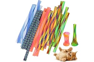 MUSEDAY 25 Stück Katze Frühling Spielzeug Cat Spring Spielzeug Bunt Spirale Katzen Spielzeug Zufällige Farbe