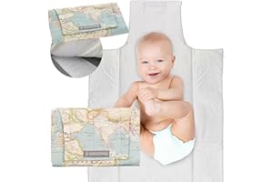 MIMUSELINA Wickelunterlage Unterwegs - Tragbare Wickelunterlage Wasserabweisend und Schmutzabweisend - Wickelauflage Unterwegs Gepolstert - Faltbare Wickelunterlage Washbare