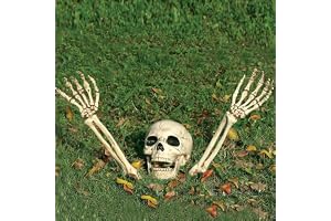 Halloween Dekoration Skräck Skelett Skull Realistisk Dekoration Läskig Skelett för Trädgård Gården Gräsmatta Parti Dekorationer.