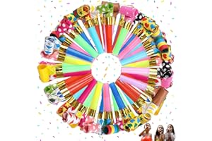 agogue 100 Stück Tröten, Tröten Kindergeburtstag Partypfeifengenerator, Hohe Qualität Luftrüssel Farbmischung, Clown Tröte Geeignet für Partys und Geburtstage (Farbe Zufällig)