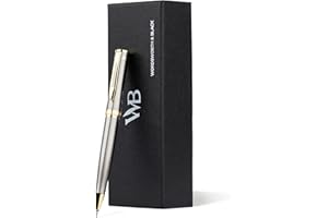 Wordsworth & Black Matita Meccanica Mina di Grafite - Cromo Argento con Finitura in Oro 24K, Mina da 0,7 mm, Miglior Set Regalo per Uomo e Donna, Matite Professionali per Ufficio