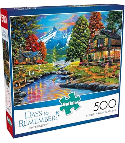 500 Piece Spring Garden Patio Jigsaw Puzzle - 20.5x15" Recycled Cardboard Family Puzzle With Reference Poster - View #11