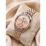 AMERICANVIBER Rose Gold Women Watches | Girl Watch | Watch for Women | Diamond Studed | Premium Design | Trendy Fashionable | Under 499: 