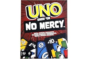 Hweyd Uno No Mercy Jeu De Cartes Familial avec 56 Cartes Supplémentaires, Règles Spéciales, Cartes Action Redoutables, Pénalités Plus Sévères