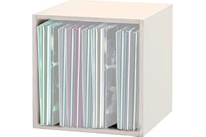 Glorious Record Box white 110 - peut contenir jusqu'à 110 disques de 12 pouces, empilable avec d'autres Glorious Record Box, Bla