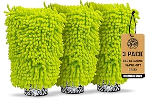 CHEMICAL GUYS Chemical Lecture (Mic 493) Chenille Microfibre Premium Scratch Gratuit Gant de Toilette