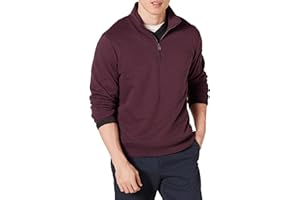 Amazon Essentials Sudadera de Manga Larga con Forro Polar y Cierre de un Cuarto Hombre