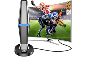 DGUPSP Indoor/Outdoor TV Aerial – High Gain Portable Freeview HD Digital Antenna with Magnetic Base, TV Antenna Indoor for Car/Truck/Caravan, Home & Camping（Blue-1120）